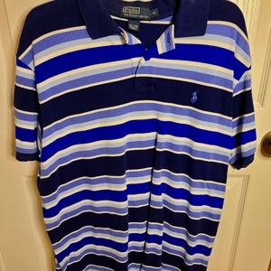 Blue White and Black Polo Men's Shirt